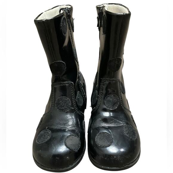 Pediped Girl’s Leather Upper Polka Dot Boots Eur 26 US Size 9-9.5 - Picture 4 of 12